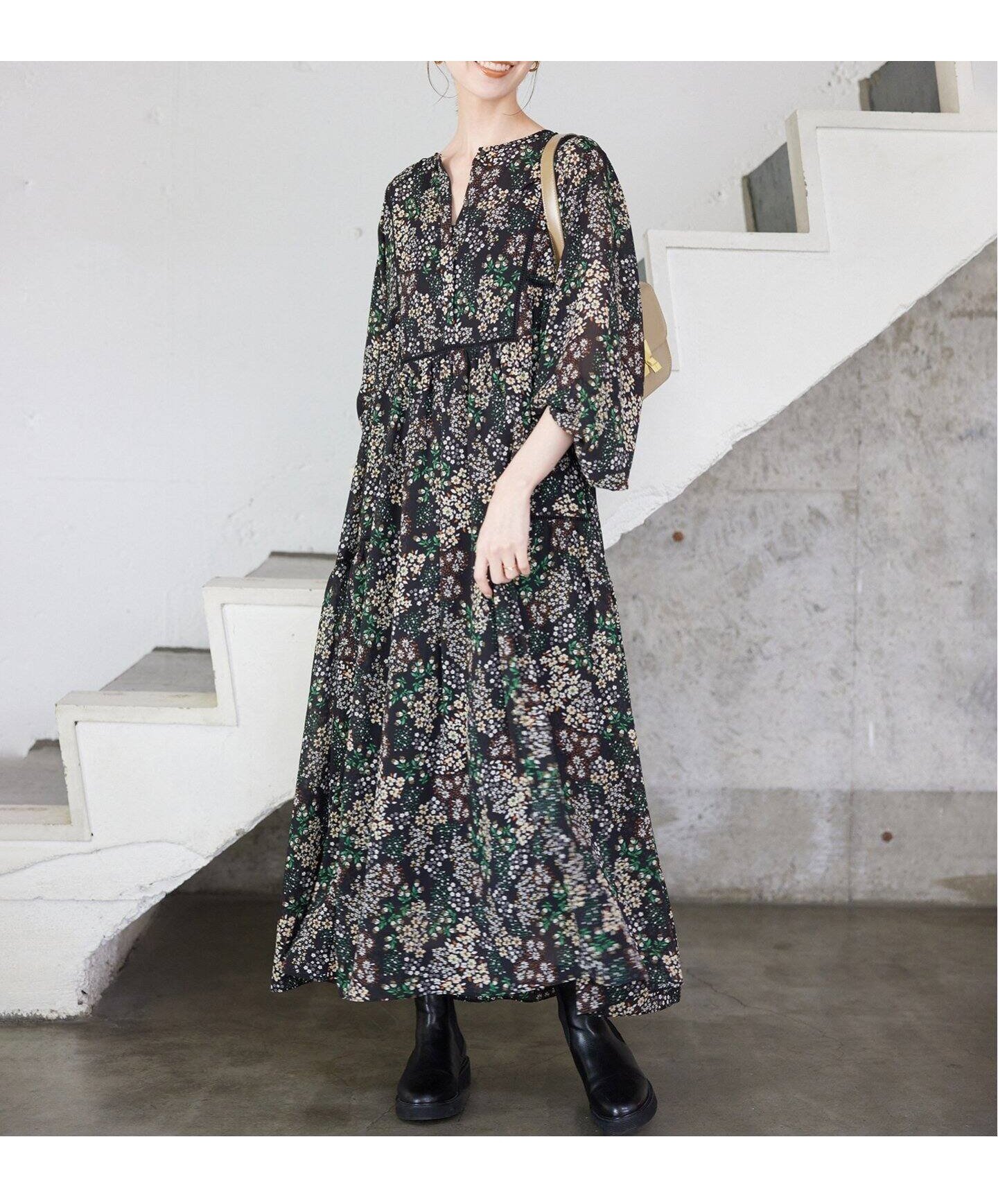 【スローブ イエナ/SLOBE IENA】の《WEB限定/追加 》FLOWER PRINT ワンピース 人気、トレンドファッション・服の通販 founy(ファニー) 　ファッション　Fashion　レディースファッション　WOMEN　ワンピース　Dress　2024年　2024　2024-2025秋冬・A/W　Aw/Autumn/Winter/Fw/Fall/2024-2025　 other-1|ID: prp329100004044563 ipo3291000000027694324