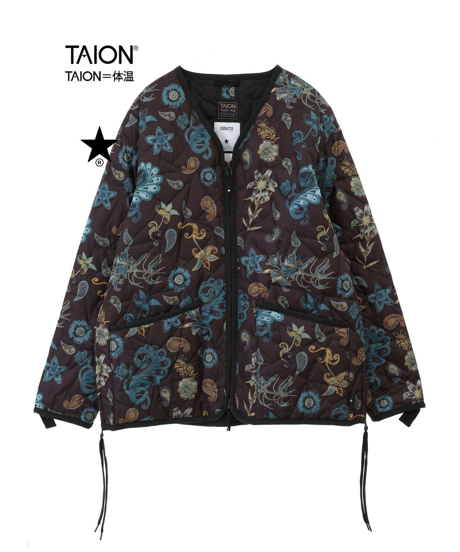 【コンバーストウキョウ/CONVERSE TOKYO】の【TAION】MILITARY STAR QUILTING JACKET インテリア・キッズ・メンズ・レディースファッション・服の通販 founy(ファニー) 　ファッション　Fashion　レディースファッション　WOMEN　アウター　Coat Outerwear　ジャケット　Jackets　アウトドア　Outdoor　インナー　Inner　キルティング　Quilting　キルト　Quilt　コラボ　Collaboration　コンパクト　Compact　ジャケット　Jacket　スペシャル　Special　スリット　Slit　ダウン　Down　ダブル　Double　バンダナ　Bandana　パターン　Pattern　パッチ　Patch　パーカー　Hoodie　フロント　Front　ベーシック　Basic　ボタニカル　Botanical　ボトム　Bottom　ポケット　Pocket　別注　Special Order　羽織　Haori　ミリタリー　Military　リップ　Lip　レース　Race　ロング　Long　その他|ID: prp329100004049818 ipo3291000000029470191