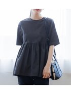 【コカ/COCA】のクルーネックドッキングカットソー Navy|ID:prp329100004050451