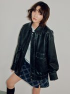 【リリーブラウン/Lily Brown】のヴィンテージレザーブルゾン 人気、トレンドファッション・服の通販 founy(ファニー) ファッション Fashion レディースファッション WOMEN アウター Coat Outerwear ブルゾン Blouson/Jackets トップス・カットソー Tops/Tshirt ベスト/ジレ Gilets/Vests ウォッシュ Wash ジャケット Jacket バランス Balance パッチ Patch フェイクレザー Faux Leather フェミニン Feminine ポケット Pocket ユーズド Used ルーズ Loose ワーク Work ヴィンテージ Vintage 今季 This Season thumbnail BLK[009]|ID: prp329100004055105 ipo3291000000028322804