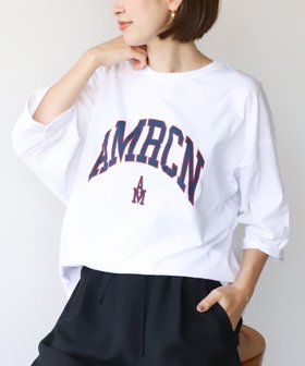 【マイカ ディール/MICA & DEAL】 【AMERICANA*MICA DEAL】 AMRCN ロゴプリント T-shirt人気、トレンドファッション・服の通販 founy(ファニー) ファッション Fashion レディースファッション WOMEN トップス・カットソー Tops/Tshirt シャツ/ブラウス Shirts/Blouses ロング / Tシャツ T-Shirts カットソー Cut And Sew コレクション Collection シルク Silk トレンド Trend プリント Print |ID:prp329100004055295