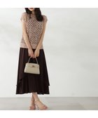 【プロポーション ボディドレッシング/PROPORTION BODY DRESSING】のテープヤーンニット*キャミワンピースセット24AW ベージュ×ブラウン|ID: prp329100004055541 ipo3291000000028863743