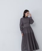 【ナチュラル ビューティー ベーシック/NATURAL BEAUTY BASIC】のプリーツシャツワンピース チャコール1|ID: prp329100004055628 ipo3291000000027305376