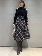 【スナイデル/SNIDEL】のロービングチェックロングスカート 人気、トレンドファッション・服の通販 founy(ファニー) ファッション Fashion レディースファッション WOMEN スカート Skirt ロングスカート Long Skirt クラシカル Classical シルバー Silver チェック Check 定番 Standard 人気 Popularity バイアス Bias バランス Balance フィット Fit フレア Flare フロント Front プリーツ Pleats ミックス Mix おすすめ Recommend エレガント 上品 Elegant thumbnail BLK[009]|ID: prp329100004056656 ipo3291000000028014019