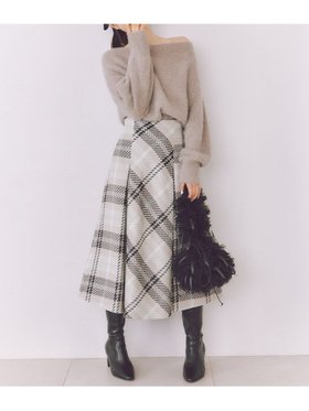 【スナイデル/SNIDEL】のロービングチェックロングスカート 人気、トレンドファッション・服の通販 founy(ファニー) ファッション Fashion レディースファッション WOMEN スカート Skirt ロングスカート Long Skirt クラシカル Classical シルバー Silver チェック Check 定番 Standard 人気 Popularity バイアス Bias バランス Balance フィット Fit フレア Flare フロント Front プリーツ Pleats ミックス Mix おすすめ Recommend エレガント 上品 Elegant |ID:prp329100004056656