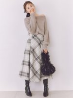 【スナイデル/SNIDEL】のロービングチェックロングスカート 人気、トレンドファッション・服の通販 founy(ファニー) ファッション Fashion レディースファッション WOMEN スカート Skirt ロングスカート Long Skirt クラシカル Classical シルバー Silver チェック Check 定番 Standard 人気 Popularity バイアス Bias バランス Balance フィット Fit フレア Flare フロント Front プリーツ Pleats ミックス Mix おすすめ Recommend エレガント 上品 Elegant |ID:prp329100004056656