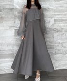 【ジュノア/JUNOAH】のチュールボレロ+キャミワンピースセット グレー|ID: prp329100004056991 ipo3291000000031965546