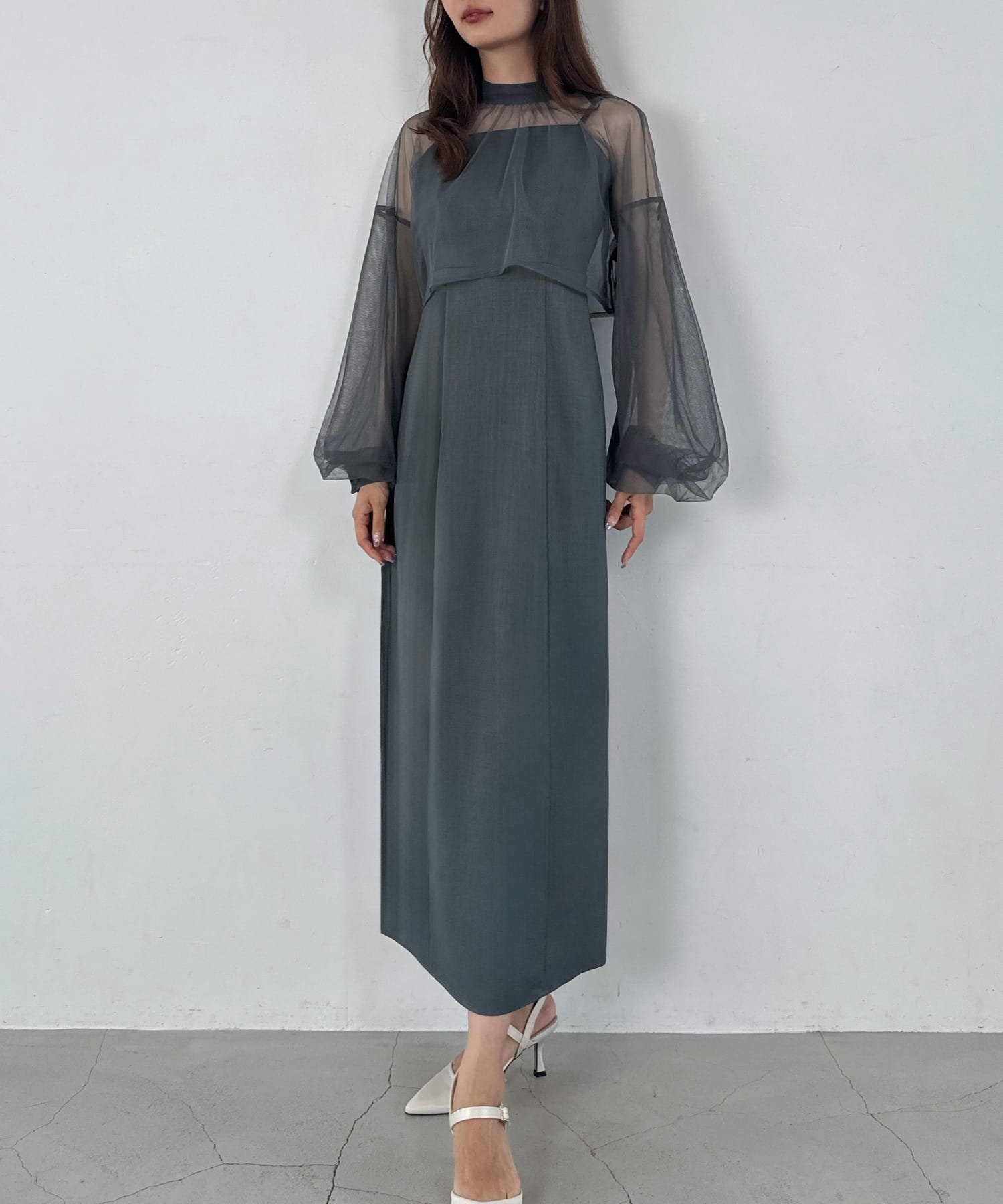 【ジュノア/JUNOAH】のチュールボレロ+キャミワンピースセット インテリア・キッズ・メンズ・レディースファッション・服の通販 founy(ファニー) 　ファッション　Fashion　レディースファッション　WOMEN　アウター　Coat Outerwear　ボレロ　Bolero jackets　ワンピース　Dress　キャミワンピース　No Sleeve Dresses　ボレロ　Bolero　Aダークグレー|ID: prp329100004056991 ipo3291000000032262104