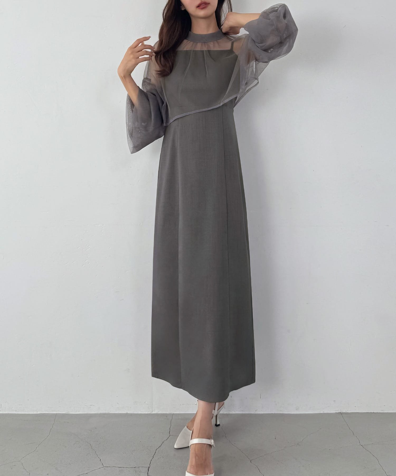 【ジュノア/JUNOAH】のチュールボレロ+キャミワンピースセット インテリア・キッズ・メンズ・レディースファッション・服の通販 founy(ファニー) 　ファッション　Fashion　レディースファッション　WOMEN　アウター　Coat Outerwear　ボレロ　Bolero jackets　ワンピース　Dress　キャミワンピース　No Sleeve Dresses　ボレロ　Bolero　Aグレー|ID: prp329100004056991 ipo3291000000032262108
