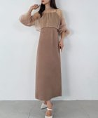 【ジュノア/JUNOAH】のチュールボレロ+キャミワンピースセット 人気、トレンドファッション・服の通販 founy(ファニー) ファッション Fashion レディースファッション WOMEN アウター Coat Outerwear ボレロ Bolero jackets ワンピース Dress キャミワンピース No Sleeve Dresses ボレロ Bolero thumbnail Aピンクベージュ|ID: prp329100004056991 ipo3291000000032262113