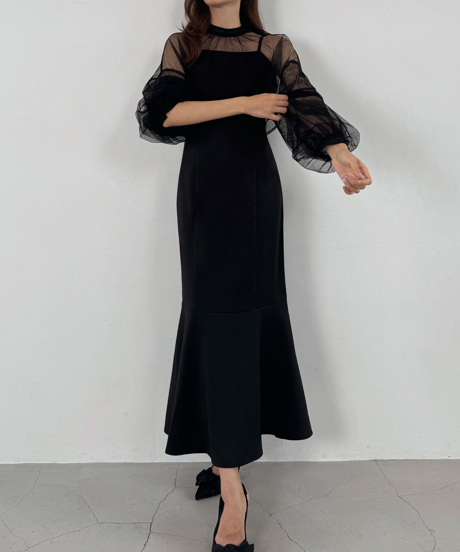【ジュノア/JUNOAH】のチュールボレロ+キャミワンピースセット インテリア・キッズ・メンズ・レディースファッション・服の通販 founy(ファニー) 　ファッション　Fashion　レディースファッション　WOMEN　アウター　Coat Outerwear　ボレロ　Bolero jackets　ワンピース　Dress　キャミワンピース　No Sleeve Dresses　ボレロ　Bolero　Bブラック|ID: prp329100004056991 ipo3291000000032262115