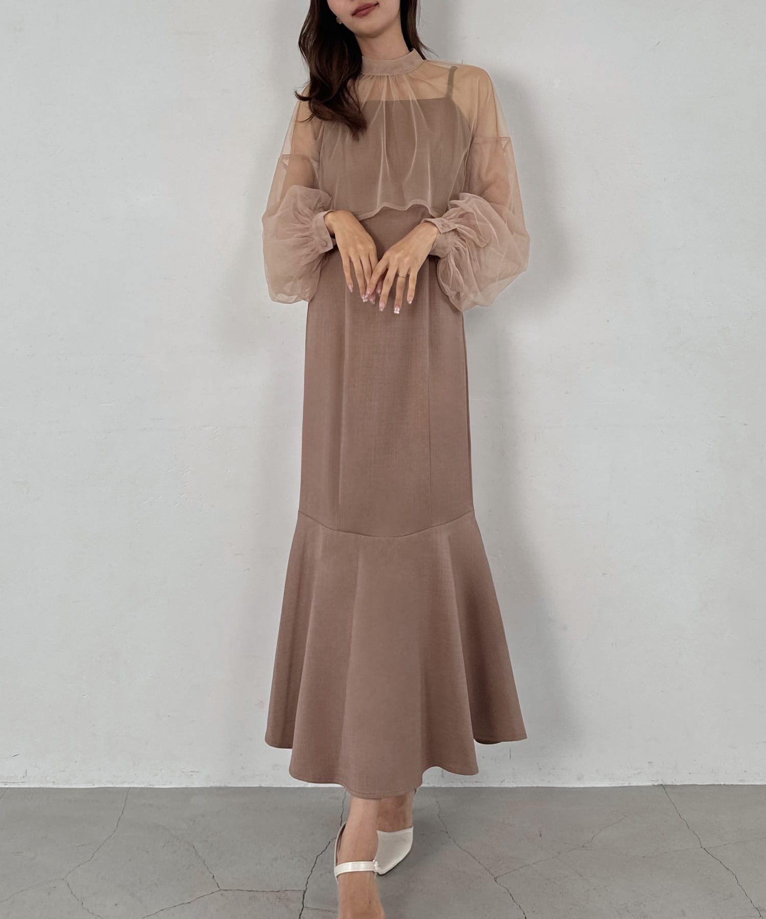 【ジュノア/JUNOAH】のチュールボレロ+キャミワンピースセット インテリア・キッズ・メンズ・レディースファッション・服の通販 founy(ファニー) 　ファッション　Fashion　レディースファッション　WOMEN　アウター　Coat Outerwear　ボレロ　Bolero jackets　ワンピース　Dress　キャミワンピース　No Sleeve Dresses　ボレロ　Bolero　Bピンクベージュ|ID: prp329100004056991 ipo3291000000032262119