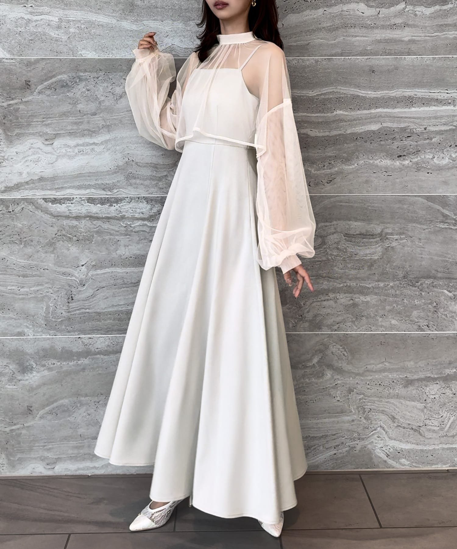【ジュノア/JUNOAH】のチュールボレロ+キャミワンピースセット インテリア・キッズ・メンズ・レディースファッション・服の通販 founy(ファニー) 　ファッション　Fashion　レディースファッション　WOMEN　アウター　Coat Outerwear　ボレロ　Bolero jackets　ワンピース　Dress　キャミワンピース　No Sleeve Dresses　ボレロ　Bolero　アイボリー|ID: prp329100004056991 ipo3291000000032262136