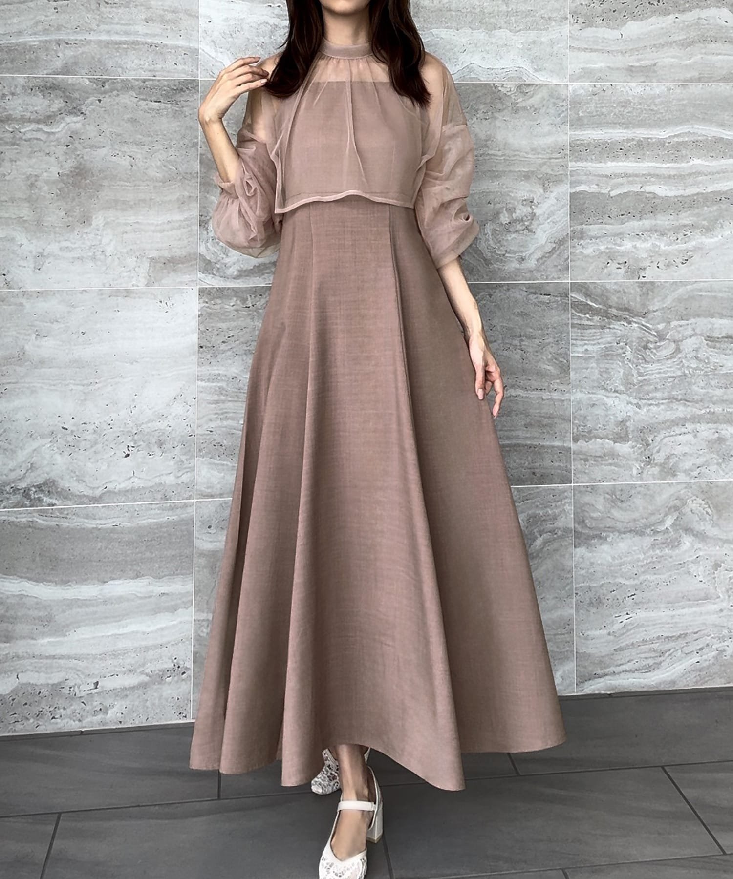 【ジュノア/JUNOAH】のチュールボレロ+キャミワンピースセット インテリア・キッズ・メンズ・レディースファッション・服の通販 founy(ファニー) 　ファッション　Fashion　レディースファッション　WOMEN　アウター　Coat Outerwear　ボレロ　Bolero jackets　ワンピース　Dress　キャミワンピース　No Sleeve Dresses　ボレロ　Bolero　ピンクベージュ|ID: prp329100004056991 ipo3291000000032262147