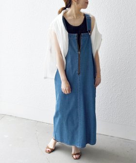 【シップス フォー ウィメン/SHIPS】のSHIPS any 〈洗濯機可能〉フロントジップ ジャンパー スカート SHIPS any DENIM 24AW 人気、トレンドファッション・服の通販 founy(ファニー) ファッション Fashion レディースファッション WOMEN スカート Skirt 2024年 2024 2024-2025秋冬・A/W Aw/Autumn/Winter/Fw/Fall/2024-2025 スリット Slit ポケット Pocket 人気 Popularity 定番 Standard 洗える Washable |ID:prp329100004057236