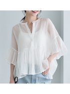 【コカ/COCA】のシアーフリルブラウス 人気、トレンドファッション・服の通販 founy(ファニー) ファッション Fashion レディースファッション WOMEN トップス・カットソー Tops/Tshirt シャツ/ブラウス Shirts/Blouses おすすめ Recommend インナー Inner シアー Sheer スキッパー Skipper スタンド Stand スリーブ Sleeve タンク Tank フェミニン Feminine フリル Frills フレア Flare ポケット Pocket ラベンダー Lavender 羽織 Haori thumbnail White|ID: prp329100004058209 ipo3291000000027633600