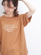 【サマンサモスモス/Samansa Mos2】のロゴプリントTシャツ オレンジ|ID: prp329100004058590 ipo3291000000028611472