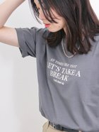 【サマンサモスモス/Samansa Mos2】のロゴプリントTシャツ チャコールグレー|ID: prp329100004058590 ipo3291000000028611474