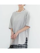 【コカ/COCA】のサイドスリット5分袖コットンTシャツ Lt.gray|ID:prp329100004058592