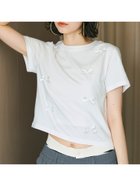 【コカ/COCA】のコットンリボンTシャツ White|ID:prp329100004059107