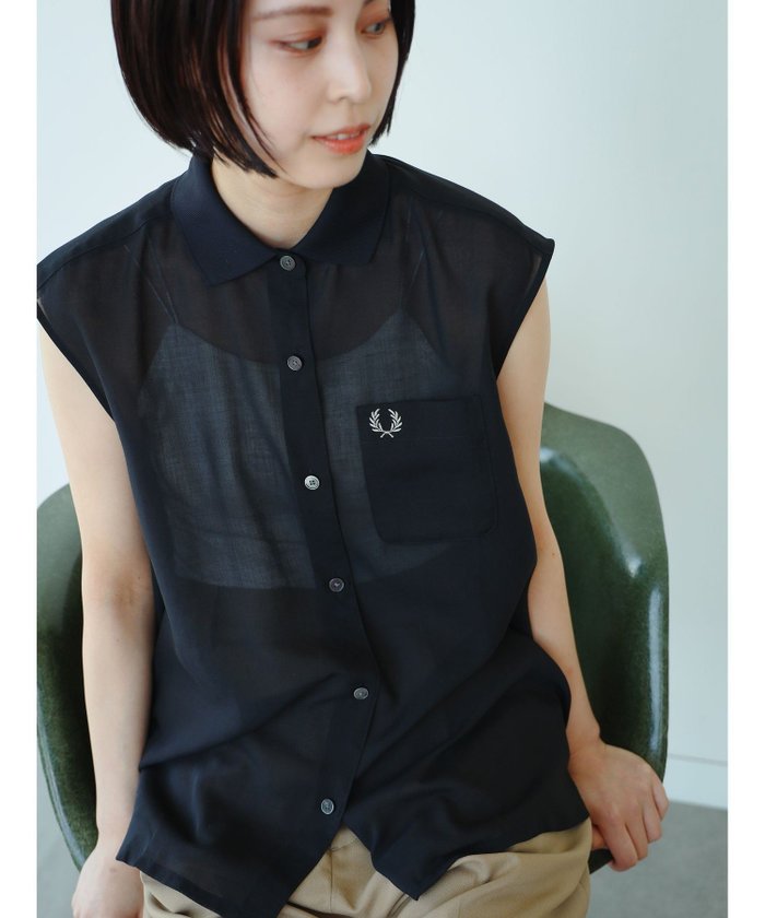 【ビームス ウイメン/BEAMS】の【7/26 9 59までポイント10倍】【7/25再値下げ】FRED PERRY * Ray BEAMS / 別注 Knitted Collar Shirt 24SS ノースリーブシャツ ニッティングカラーシャツ Summer インテリア・キッズ・メンズ・レディースファッション・服の通販 founy(ファニー) https://founy.com/ ファッション Fashion レディースファッション WOMEN トップス・カットソー Tops/Tshirt ニット Knit Tops キャミソール / ノースリーブ No Sleeves シャツ/ブラウス Shirts/Blouses インナー Inner キャミソール Camisole クラシカル Classical シアー Sheer ショルダー Shoulder ドロップ Drop ノースリーブ No Sleeve フィット Fit フレア Flare ポケット Pocket 別注 Special Order 羽織 Haori リラックス Relax おすすめ Recommend 夏 Summer 2024年 2024 2024春夏・S/S Ss,Spring/Summer,2024 |ID: prp329100004059683 ipo3291000000027559698