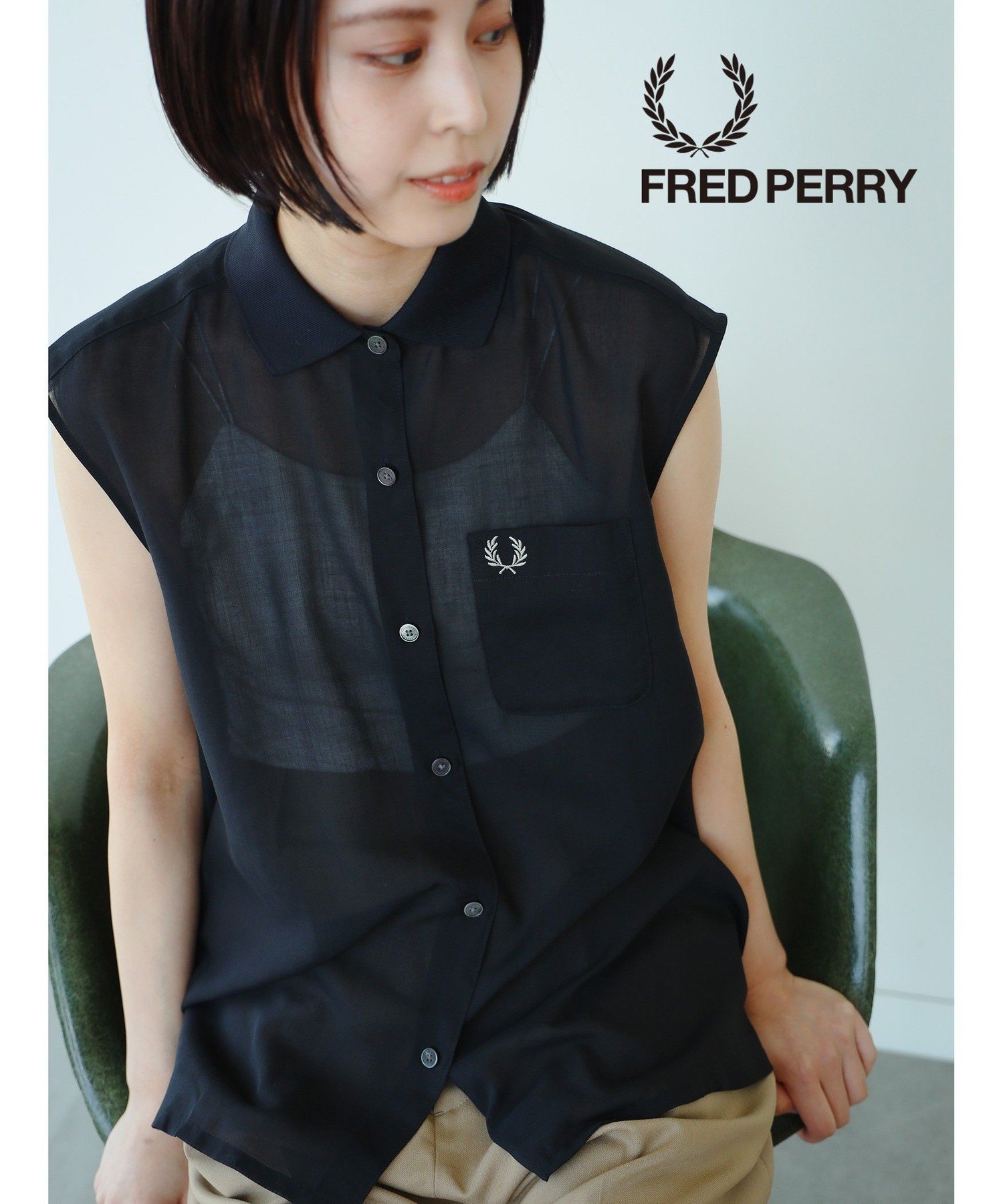 【ビームス ウイメン/BEAMS】の【8/8新規値下げ】FRED PERRY * Ray BEAMS / 別注 Knitted Collar Shirt インテリア・キッズ・メンズ・レディースファッション・服の通販 founy(ファニー) 　ファッション　Fashion　レディースファッション　WOMEN　トップス・カットソー　Tops/Tshirt　ニット　Knit Tops　シャツ/ブラウス　Shirts/Blouses　インナー　Inner　キャミソール　Camisole　クラシカル　Classical　シアー　Sheer　ショルダー　Shoulder　ドロップ　Drop　ノースリーブ　No Sleeve　フィット　Fit　フレア　Flare　ポケット　Pocket　別注　Special Order　羽織　Haori　リラックス　Relax　おすすめ　Recommend　BLACK|ID: prp329100004059683 ipo3291000000028180879