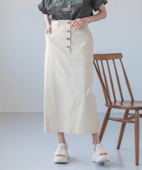 【ローリーズファーム/LOWRYS FARM】 アサタイトスカート人気、トレンドファッション・服の通販 founy(ファニー) ファッション Fashion レディースファッション WOMEN スカート Skirt キャンバス Canvas シンプル Simple ストレッチ Stretch タイトスカート Tight Skirt フロント Front リネン Linen 夏 Summer |ID:prp329100004061764