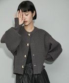 【アダム エ ロペ/ADAM ET ROPE'】の【WEB限定・サステナブル・洗える】BIGボタンニットカーディガン チャコール(06)|ID: prp329100004063290 ipo3291000000028587714