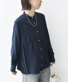 【シップス フォー ウィメン/SHIPS】の【WEB限定】〈手洗い可能〉ストレッチ ジョーゼット プリーツ ブラウス 24AW ダークブルー|ID: prp329100004065370 ipo3291000000028906541