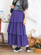 【サマンサモスモス/Samansa Mos2】の【接触冷感】カットティアードスカート 人気、トレンドファッション・服の通販 founy(ファニー) ファッション Fashion レディースファッション WOMEN スカート Skirt ティアードスカート Tiered Skirts カットソー Cut And Sew ティアードスカート Tiered Skirt thumbnail パープル|ID: prp329100004065432 ipo3291000000027401623