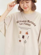 【サマンサモスモス/Samansa Mos2】の【接触冷感】モチーフプリントTシャツ 人気、トレンドファッション・服の通販 founy(ファニー) ファッション Fashion レディースファッション WOMEN トップス・カットソー Tops/Tshirt シャツ/ブラウス Shirts/Blouses ロング / Tシャツ T-Shirts プリント Print モチーフ Motif リラックス Relax thumbnail ベージュ|ID: prp329100004066137 ipo3291000000028548234