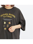 【サマンサモスモス/Samansa Mos2】の【接触冷感】モチーフプリントTシャツ 人気、トレンドファッション・服の通販 founy(ファニー) ファッション Fashion レディースファッション WOMEN トップス・カットソー Tops/Tshirt シャツ/ブラウス Shirts/Blouses ロング / Tシャツ T-Shirts プリント Print モチーフ Motif リラックス Relax thumbnail チャコールグレー|ID: prp329100004066137 ipo3291000000028548235