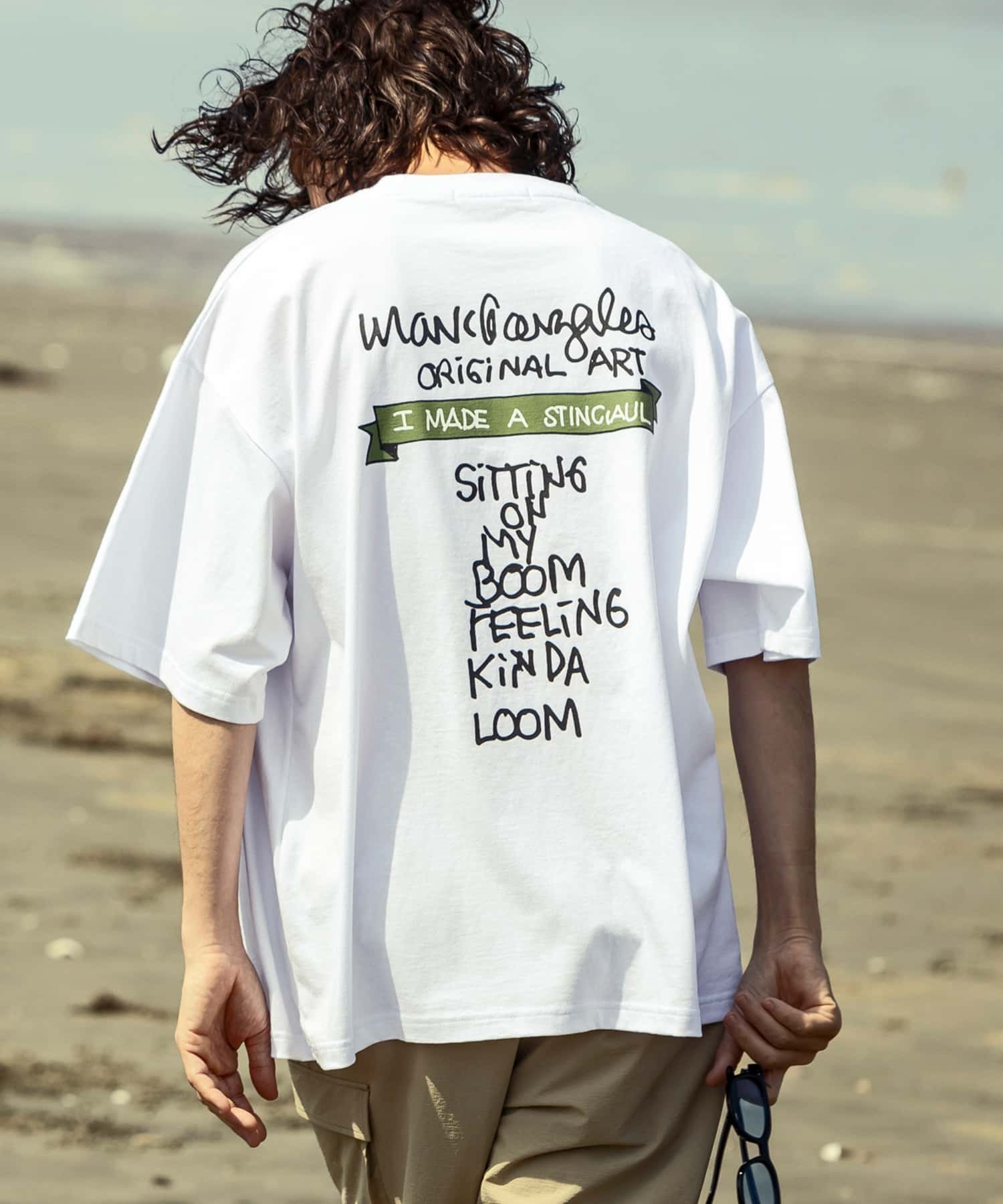 【シフォン/SHIFFON / MEN】のMark Gonzales/バックプリント半袖Tシャツ/5type/6colors インテリア・キッズ・メンズ・レディースファッション・服の通販 founy(ファニー) 　ファッション　Fashion　メンズファッション　MEN　吸水　Water Absorption　シンプル　Simple　ファブリック　Fabric　プリント　Print　ボトム　Bottom　半袖　Short Sleeve　ワイド　Wide　おすすめ　Recommend　white A|ID: prp329100004067328 ipo3291000000028676366