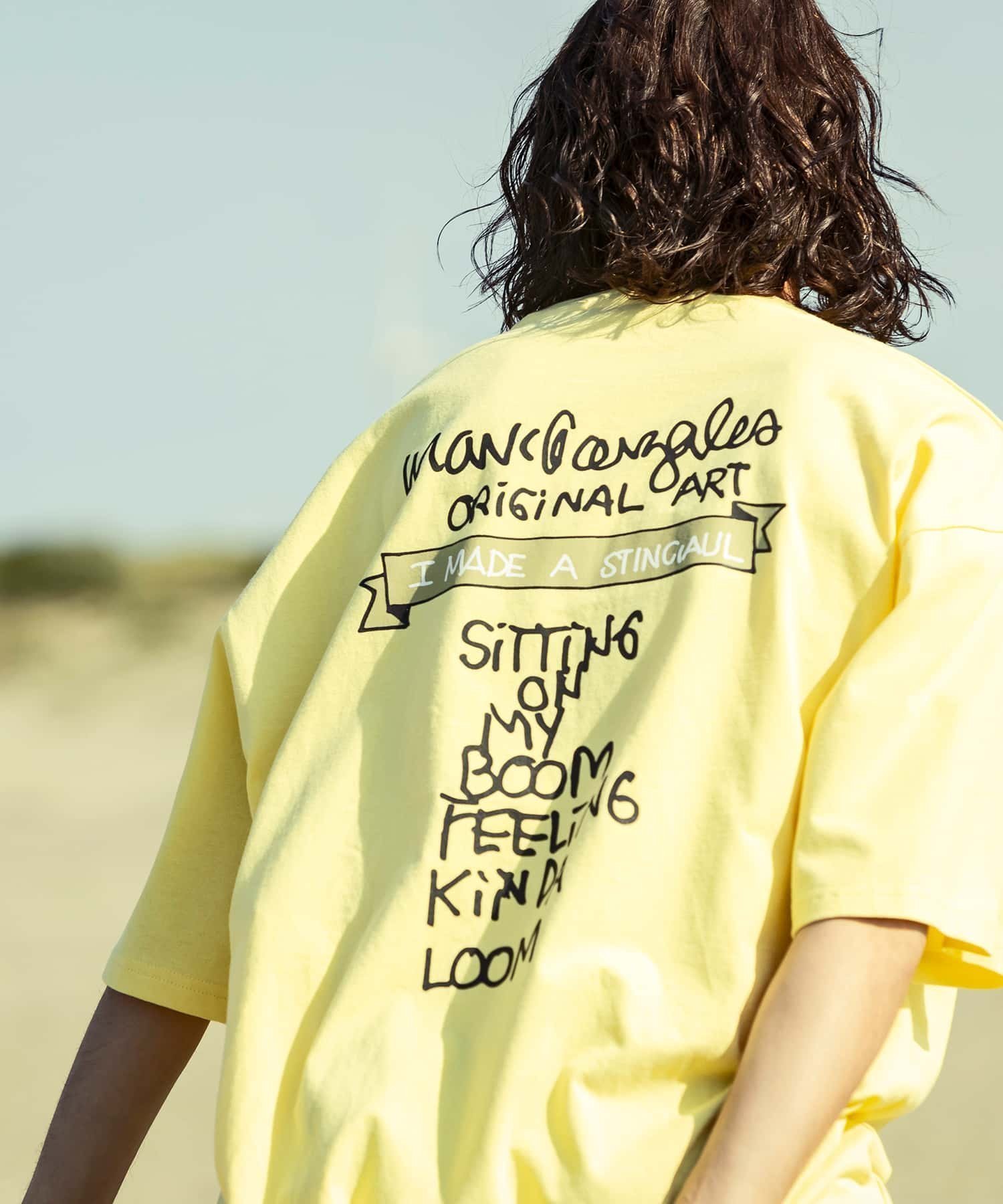 【シフォン/SHIFFON / MEN】のMark Gonzales/バックプリント半袖Tシャツ/5type/6colors インテリア・キッズ・メンズ・レディースファッション・服の通販 founy(ファニー) 　ファッション　Fashion　メンズファッション　MEN　吸水　Water Absorption　シンプル　Simple　ファブリック　Fabric　プリント　Print　ボトム　Bottom　半袖　Short Sleeve　ワイド　Wide　おすすめ　Recommend　yellow A|ID: prp329100004067328 ipo3291000000028676377