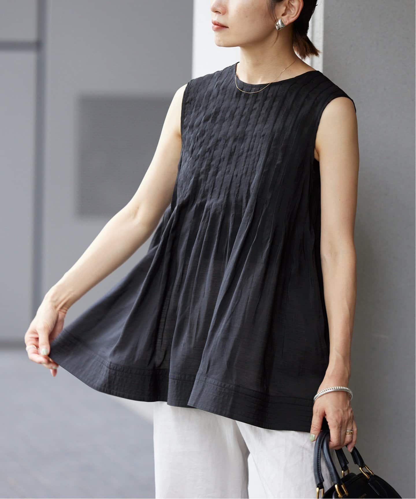 【イエナ/IENA】の《追加》TORRAZZO DONNA/トラッゾドンナ Pintuck tunics blouse 6233-57 インテリア・キッズ・メンズ・レディースファッション・服の通販 founy(ファニー) 　ファッション　Fashion　レディースファッション　WOMEN　トップス・カットソー　Tops/Tshirt　ブラック|ID: prp329100004067870 ipo3291000000027556812