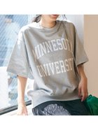 【コカ/COCA】のビッグシルエットカレッジプルオーバー 人気、トレンドファッション・服の通販 founy(ファニー) ファッション Fashion レディースファッション WOMEN トップス・カットソー Tops/Tshirt プルオーバー Pullover ヴィンテージ Vintage カットソー Cut And Sew ショルダー Shoulder スウェット Sweat ドロップ Drop プリント Print ポケット Pocket おすすめ Recommend 2024年 2024 2024春夏・S/S Ss,Spring/Summer,2024 thumbnail Gray|ID: prp329100004067949 ipo3291000000027427658