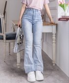 【クリア/clear】のミドルライズフレアデニムパンツ 人気、トレンドファッション・服の通販 founy(ファニー) ファッション Fashion レディースファッション WOMEN パンツ Pants デニムパンツ Denim Pants コンパクト Compact ショート Short チュニック Tunic デニム Denim フレア Flare thumbnail LBL|ID: prp329100004068410 ipo3291000000028478338