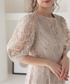 【プレフェリール/PREFERIR】の刺繍レースバックリボン結婚式パーティードレス ベージュ|ID: prp329100004069077 ipo3291000000028794720