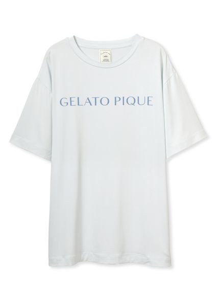 【ジェラート ピケ/gelato pique】のロゴTシャツ インテリア・キッズ・メンズ・レディースファッション・服の通販 founy(ファニー) 　ファッション　Fashion　レディースファッション　WOMEN　トップス・カットソー　Tops/Tshirt　シャツ/ブラウス　Shirts/Blouses　ロング / Tシャツ　T-Shirts　とろみ　Thickness　なめらか　Smooth　ショート　Short　シンプル　Simple　ラベンダー　Lavender　ロング　Long　BLU[086]|ID: prp329100004069717 ipo3291000000027561877