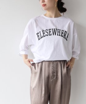 【マイカ ディール/MICA & DEAL】 ELSEWHERE ロゴ5分袖T-shirt人気、トレンドファッション・服の通販 founy(ファニー) ファッション Fashion レディースファッション WOMEN トップス・カットソー Tops/Tshirt シャツ/ブラウス Shirts/Blouses ロング / Tシャツ T-Shirts カットソー Cut And Sew シルク Silk 人気 Popularity プリント Print |ID:prp329100004069719