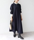 【シップス フォー ウィメン/SHIPS】の《追加 》SHIPS any ダブルクロス Aライン シャツワンピース NAVY BLUE ネイビー|ID: prp329100004071282 ipo3291000000028030521