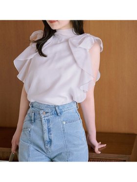 【スナイデル/SNIDEL】 Sustainableリボンスリーブオーガンブラウス人気、トレンドファッション・服の通販 founy(ファニー) ファッション Fashion レディースファッション WOMEN トップス・カットソー Tops/Tshirt シャツ/ブラウス Shirts/Blouses おすすめ Recommend ウェーブ Wave ショルダー Shoulder トレンド Trend ノースリーブ No Sleeve フィット Fit プリント Print リボン Ribbon 人気 Popularity 定番 Standard 無地 Plain Color |ID:prp329100004071283