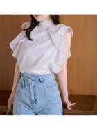 【スナイデル/SNIDEL】のSustainableリボンスリーブオーガンブラウス 人気、トレンドファッション・服の通販 founy(ファニー) ファッション Fashion レディースファッション WOMEN トップス・カットソー Tops/Tshirt シャツ/ブラウス Shirts/Blouses おすすめ Recommend ウェーブ Wave ショルダー Shoulder トレンド Trend ノースリーブ No Sleeve フィット Fit プリント Print リボン Ribbon 人気 Popularity 定番 Standard 無地 Plain Color thumbnail OWHT[002]|ID: prp329100004071283 ipo3291000000027979204