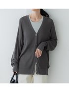 【コカ/COCA】の畔編みビッグカーディガン Charcoal|ID:prp329100004071305