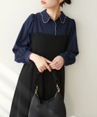 【ナチュラルクチュール/natural couture】の【WEB限定】スカラップ刺繍衿付ブラウス ネイビー|ID: prp329100004072387 ipo3291000000028810832