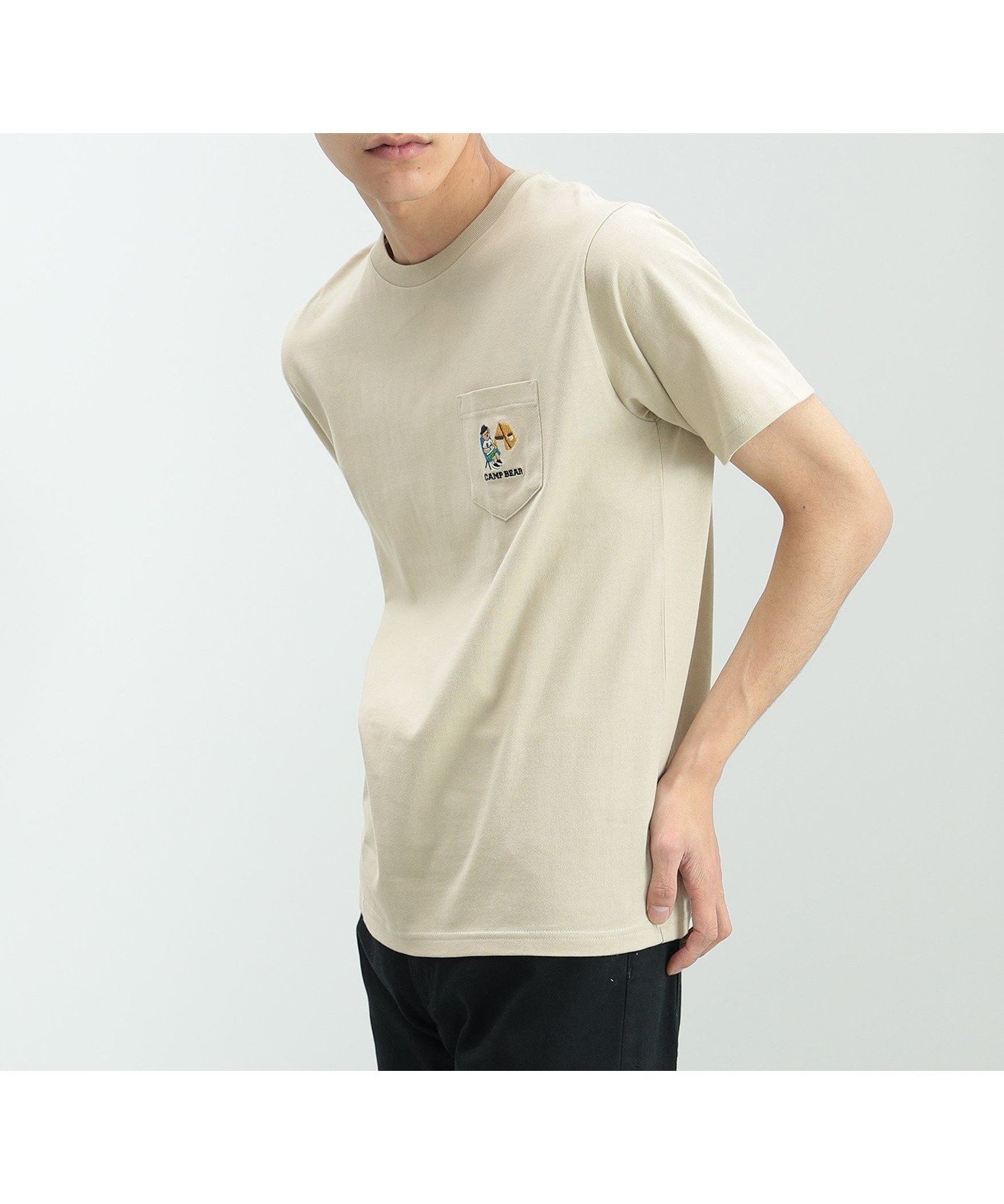 【ビームス ハート/BEAMS HEART】のBEAMS HEART / キャンプ ベアー ポケットTシャツ summer インテリア・キッズ・メンズ・レディースファッション・服の通販 founy(ファニー) 　ファッション　Fashion　レディースファッション　WOMEN　トップス・カットソー　Tops/Tshirt　シャツ/ブラウス　Shirts/Blouses　ロング / Tシャツ　T-Shirts　インナー　Inner　フィット　Fit　ベーシック　Basic　ポケット　Pocket　レギュラー　Regular　ワイド　Wide　夏　Summer　BEIGE|ID: prp329100004073758 ipo3291000000028900230