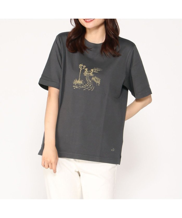 【クロコダイル/CROCODILE】のCROCODILE LADIES/天竺 プリント Tシャツ インテリア・キッズ・メンズ・レディースファッション・服の通販 founy(ファニー) https://founy.com/ ファッション Fashion レディースファッション WOMEN トップス・カットソー Tops/Tshirt シャツ/ブラウス Shirts/Blouses ロング / Tシャツ T-Shirts スタイリッシュ Stylish デニム Denim プリント Print |ID: prp329100004074111 ipo3291000000028887827