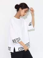 【ヴァン/Vin】のラインロゴオーバーTシャツ 人気、トレンドファッション・服の通販 founy(ファニー) ファッション Fashion レディースファッション WOMEN トップス・カットソー Tops/Tshirt シャツ/ブラウス Shirts/Blouses ロング / Tシャツ T-Shirts おすすめ Recommend カットソー Cut And Sew シンプル Simple デニム Denim プリント Print ボトム Bottom 定番 Standard thumbnail ホワイト|ID: prp329100004074152 ipo3291000000029014186