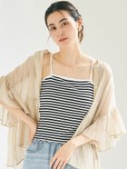 【コカ/COCA】のカップ付き肩紐キャミソール 人気、トレンドファッション・服の通販 founy(ファニー) ファッション Fashion レディースファッション WOMEN トップス・カットソー Tops/Tshirt キャミソール / ノースリーブ No Sleeves インナー Inner キャミソール Camisole ジャケット Jacket フェミニン Feminine ボーダー Border ポケット Pocket 羽織 Haori 楽ちん Easy 夏 Summer thumbnail Border|ID: prp329100004074306 ipo3291000000027960780