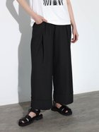 【ラシュッド/LASUD】のロールアップタックワイドパンツ 人気、トレンドファッション・服の通販 founy(ファニー) ファッション Fashion レディースファッション WOMEN パンツ Pants ワイド Wide thumbnail ブラック|ID: prp329100004074344 ipo3291000000027777464